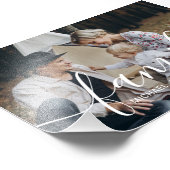 Aangepaste familiefoto met aangepaste naam foto afdruk (Hoek)