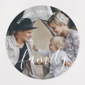 Aangepaste familiefoto met aangepaste naam labels (Design 1)
