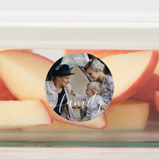 Aangepaste familiefoto met aangepaste naam labels (Aangebracht)