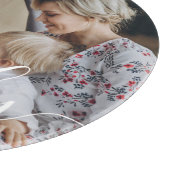 Aangepaste familiefoto met aangepaste naam snijplank (Hoek)