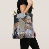 Aangepaste familiefoto met aangepaste naam tote bag (Dichtbij)