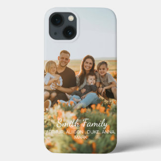 Aangepaste familiefoto met aangepaste namen Case-Mate iPhone case