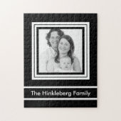 Aangepaste familiefoto met eigen tekst legpuzzel (Verticaal)