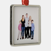 Aangepaste familiefoto metalen ornament (Rechts)