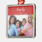 Aangepaste familiefoto metalen ornament (Links)