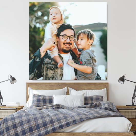 Aangepaste familiefoto Modern Canvas Afdruk (Insitu (Slaapkamer))