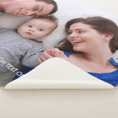 Aangepaste familiefoto Modern script gepersonalise Sherpa Deken (3/4)
