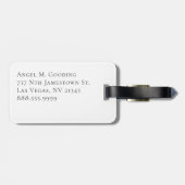 Aangepaste familiefoto | Monogram | Adres Bagagelabel (Achterkant horizontaal)