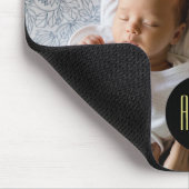 Aangepaste familiefoto | Monogrammen Muismat (Hoek)