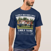 Aangepaste Familiefoto & Naam Reünie Jaar T-shirt (Voorkant)