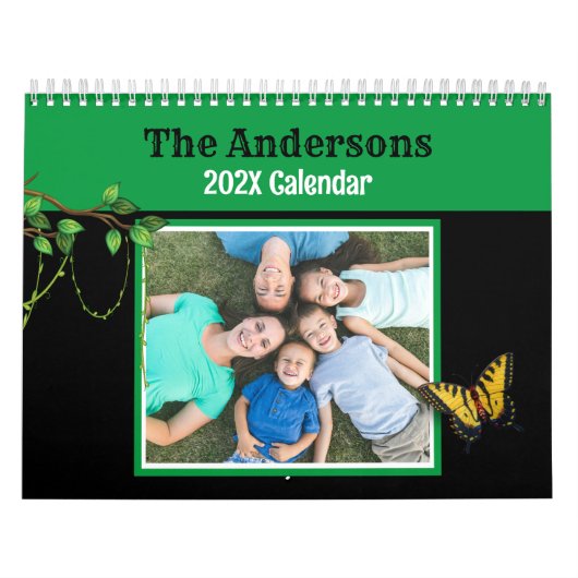 Aangepaste familiefoto Natuur thema Kalender (Hoes)