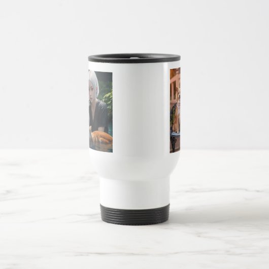 Aangepaste familiefoto op reismok reisbeker (Center)