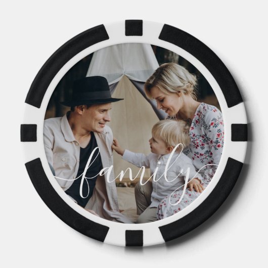 Aangepaste familiefoto poker chips (Voorkant)