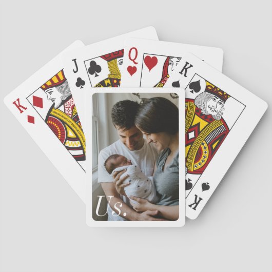 Aangepaste familiefoto pokerkaarten (Achterkant)