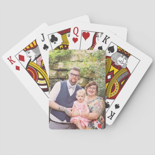 Aangepaste familiefoto pokerkaarten (Achterkant)