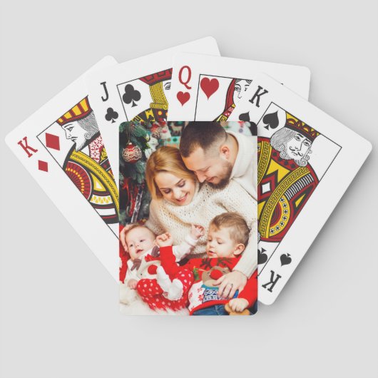 Aangepaste familiefoto pokerkaarten (Achterkant)