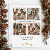 Aangepaste familiefoto - samen is alles feestdagenkaart