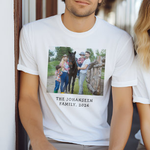 Aangepaste Familiefoto Sjabloon en gepersonaliseer T-shirt