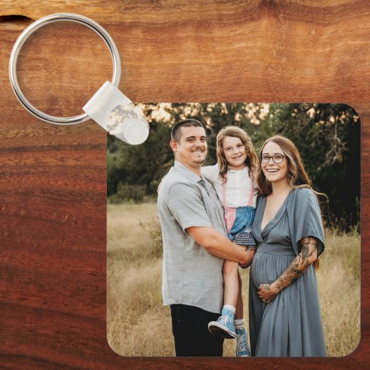 Aangepaste familiefoto sleutelhanger (Voorkant)