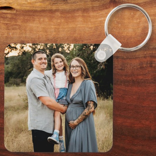 Aangepaste familiefoto sleutelhanger (Achterkant)