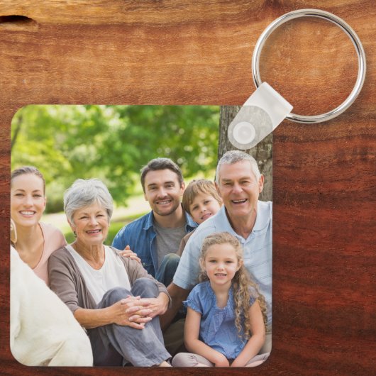 Aangepaste familiefoto sleutelhanger (Achterkant)