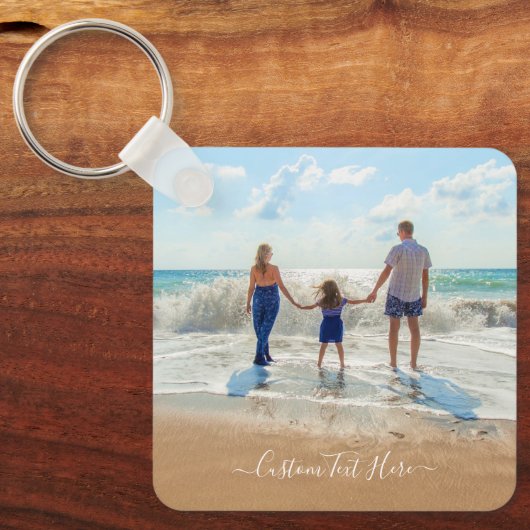 Aangepaste familiefoto Sleutelhanger uw eigen ontw (Voorkant)