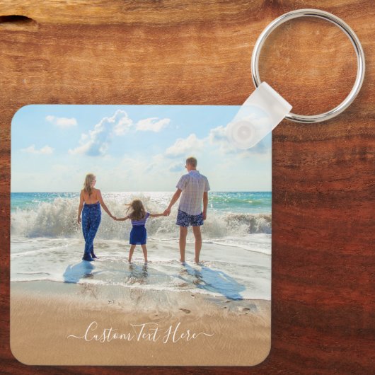Aangepaste familiefoto Sleutelhanger uw eigen ontw (Achterkant)