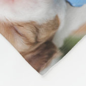 Aangepaste familiefoto tapijt met donkerrood accen fleece deken (Hoek)