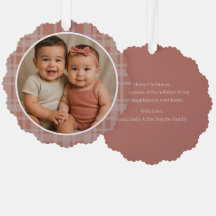 Aangepaste familiefoto terracotta beige geruite ke