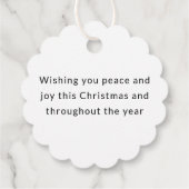 Aangepaste Familiefoto Vrolijke Kerstvakantie Bedankjes Labels (Achterkant)