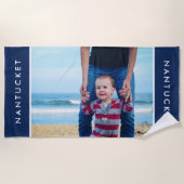 Aangepaste familiefoto Zomer Keepsake Gift Strandlaken (Voorkant)