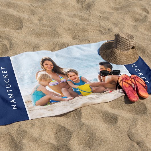 Aangepaste familiefoto Zomer Keepsake Gift Strandlaken