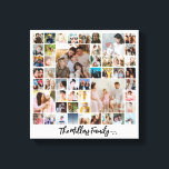 Aangepaste familiefotocollage 50 foto's canvas afdruk<br><div class="desc">Maak van je favoriete foto's een prachtig kunstwerk voor aan de muur. Deze op maat gemaakte fotocollageposter is de perfecte manier om je verhaal te vertellen en een leven vol herinneringen in één prachtige weergave vast te leggen. Met 100% personalisatie kun je eenvoudig je eigen foto's uploaden en de tekst,...</div>