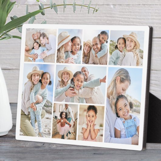 Aangepaste familiefotocollage fotoplaat