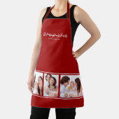 Aangepaste familiefotocollage met 3 secties Rood f Schort (Insitu)