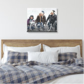 Aangepaste familiefotografie zwarte Abstracte over Canvas Afdruk (Insitu (Slaapkamer))