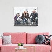 Aangepaste familiefotografie zwarte Abstracte over Canvas Afdruk (Insitu (Woonkamer))