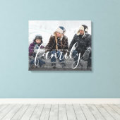 Aangepaste familiefotografie zwarte Abstracte over Canvas Afdruk (Insitu (Houten vloer))