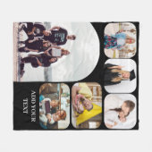 Aangepaste familiefoto's Collage & gepersonaliseer Fleece Deken (Voorkant (Horizontaal))