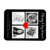 Aangepaste familiefoto's Vrolijk Kerstfeest Magneet (Horizontaal)