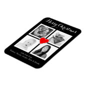 Aangepaste familiefoto's Vrolijk Kerstfeest Magneet (Linkerzijde)