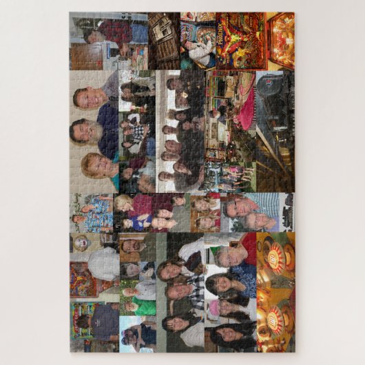 Aangepaste familieherinneringen legpuzzel (Verticaal)
