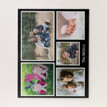 Aangepaste familienaam 5 Foto Collage