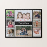 Aangepaste familienaam 8 Foto Collage Legpuzzel<br><div class="desc">Een familiefoto collage puzzel om je te personaliseren met 8 van je favoriete afbeeldingen.</div>