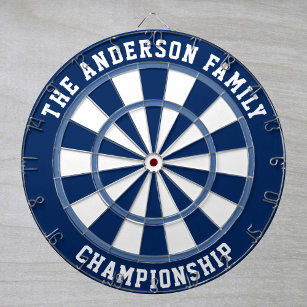 Aangepaste familienaam aangepast blauw dartboard dartbord