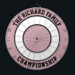 Aangepaste familienaam aangepast dartboard dartbord<br><div class="desc">Aangepaste familienaam gepersonaliseerd Dartboard Voeg een familienaam toe en creëer gemakkelijk uw gepersonaliseerde familienaam dartboard. Klik op AANPASSEN om de tekstkleur of bordkleuren te wijzigen. U kunt DIT ONTWERP OVERDRAGEN op andere Zazzle-producten en het aanpassen aan de meeste Zazzle-items. Standaard Studio-design zijn gemaakt in vectorafbeeldingen met hoge resolutie voor een...</div>