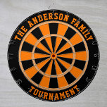 Aangepaste familienaam aangepast dartboard dartbord<br><div class="desc">Voeg een familienaam toe, en creëer gemakkelijk uw gepersonaliseerde familienaam dartboard. Klik OP AANPASSEN om de kleuren van de tekstkleur of het tekenbord te wijzigen. U kunt dit ONTWERP overdragen op andere Zazzle producten en het aanpassen om de meeste Zazzle punten te passen. De standaard design van Studio worden gemaakt...</div>