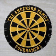 Aangepaste familienaam aangepast dartboard