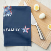 Aangepaste familienaam Amerika Symbolen Theedoek (Quarter Fold)