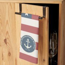 Aangepaste familienaam Amerikaanse vlag moderne bo